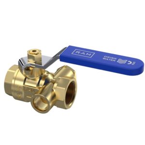 Kogelkraan met aftapgelegenheid 28 serie binnendraad x binnendraad