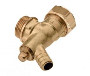 Kniekoppeling met aftapgelegenheid