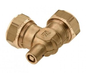 Kniekoppeling met ontluchter